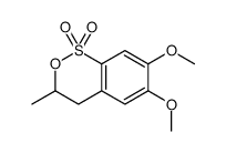 6,7-dimethoxy-3-methyl-3,4-dihydro-2,1λ6-benzoxathiine 1,1-dioxide Structure
