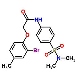 2-(2-Bromo-4-methylphenoxy)-N-[4-(dimethylsulfamoyl)phenyl]acetamide结构式