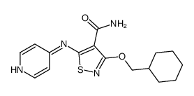 3-(cyclohexylmethoxy)-5-(pyridin-4-ylamino)-1,2-thiazole-4-carboxamide结构式