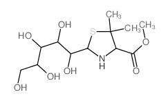 methyl 5,5-dimethyl-2-(1,2,3,4,5-pentahydroxypentyl)thiazolidine-4-carboxylate Structure