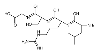 2-[[(2S)-2-[[(2S)-2-[[(2S)-2-amino-4-methylpentanoyl]amino]-5-(diaminomethylideneamino)pentanoyl]amino]-3-hydroxypropanoyl]amino]acetic acid Structure