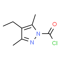 1H-Pyrazole-1-carbonyl chloride, 4-ethyl-3,5-dimethyl- (9CI) Structure