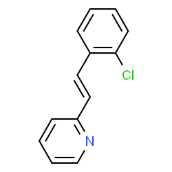Pyridine, 2-(2-(chlorophenyl)vinyl)-, trans- Structure