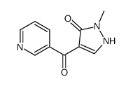 2-methyl-4-(pyridine-3-carbonyl)-1H-pyrazol-3-one结构式