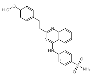 Benzenesulfonamide,4-[[2-[2-(4-methoxyphenyl)ethenyl]-4-quinazolinyl]amino]- Structure