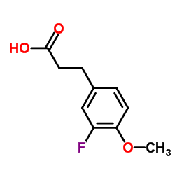 3-(3-氟-4-甲氧基苯基)丙酸结构式