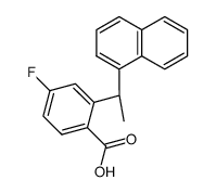 4-fluoro-2-(1-(naphthalen-1-yl)ethyl)benzoic acid结构式