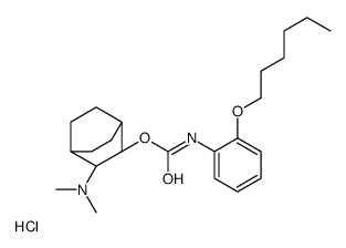 [(2S,3S)-2-(dimethylamino)-3-bicyclo[2.2.2]octanyl] N-(2-hexoxyphenyl)carbamate,hydrochloride结构式