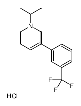 1,2,3,6-Tetrahydro-1-(1-methylethyl)-5-(3-(trifluoromethyl)phenyl)pyri dine hydrochloride Structure
