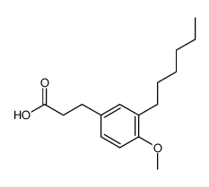 3-(3-hexyl-4-methoxyphenyl)propanoic acid结构式
