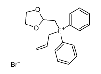 allyl[2,2-(ethylenedioxy)ethyl]diphenylphosphonium bromide结构式
