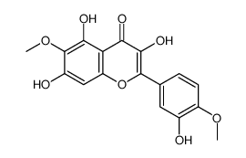 3,5,7-trihydroxy-2-(3-hydroxy-4-methoxyphenyl)-6-methoxychromen-4-one结构式
