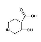 4-Piperidinecarboxylic acid, 3-hydroxy-, trans- (9CI) structure