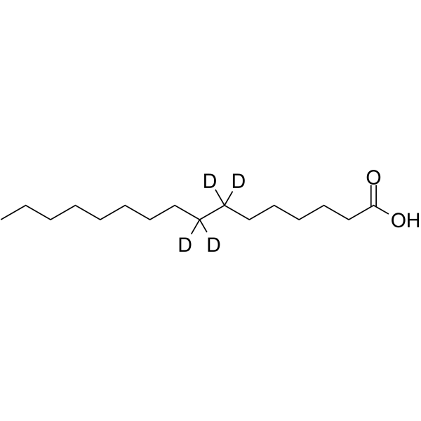 Palmitic acid-d4 Structure