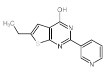 6-Ethyl-2-(3-pyridinyl)thieno[2,3-d]pyrimidin-4-ol结构式