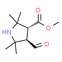 3-Pyrrolidinecarboxylicacid,4-formyl-2,2,5,5-tetramethyl-,methylester,(3R,4R)-rel-(9CI)结构式