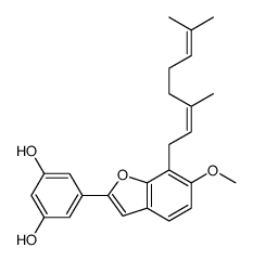 1,3-Benzenediol, 5-(7-((2E)-3,7-dimethyl-2,6-octadienyl)-6-methoxy-2-b enzofuranyl)-图片