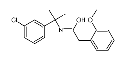 N-[2-(3-chlorophenyl)propan-2-yl]-2-(2-methoxyphenyl)acetamide结构式
