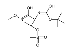 [S-(R*,R*)]-[1-[(Methoxyamino)carbonyl]-2-[(Methylsulfonyl)oxy]propyl]-carbamic Acid 1,1-Dimethylethyl Ester structure