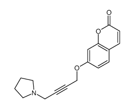 7-(4-pyrrolidin-1-ylbut-2-ynoxy)chromen-2-one Structure