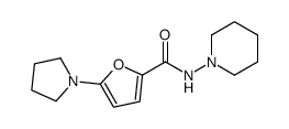 N-piperidin-1-yl-5-pyrrolidin-1-ylfuran-2-carboxamide结构式