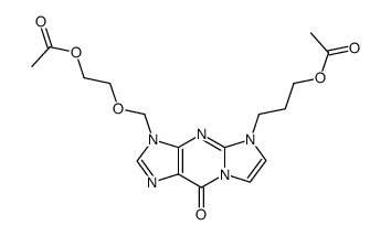 3-[(2-acetoxyethoxy)methyl]-5-(3-acetoxypropyl)-3,9-dihydro-5H-imidazo[1,2-a]purin-9-one结构式