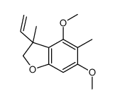 3-ethenyl-4,6-dimethoxy-3,5-dimethyl-2H-1-benzofuran结构式