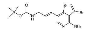 tert-butyl (2E)-3-(4-amino-3-bromothieno[3,2-c]pyridin-7-yl)-2-propenylcarbamate Structure