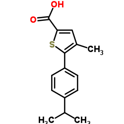 5-(4-ISOPROPYL-PHENYL)-4-METHYL-THIOPHENE-2-CARBOXYLIC ACID结构式