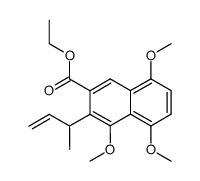 ethyl 4,5,8-trimethoxy-3-(1-methylprop-2-enyl)-2-naphthoate结构式