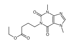 1-(ETHYL-3-CARBOXYPROPYL)-3,7-DIMETHYLXANTHINE Structure