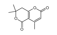 7,8-dihydro-4,7,7-trimethyl-2H,5H-pyrano[4,3-b]pyran-2,5-dione结构式