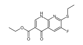 ethyl 7-(ethylthio)-6-fluoro-1,4-dihydro-4-oxo-1,8-naphthyridine-3-carboxylate结构式