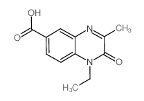 1-ETHYL-3-METHYL-2-OXO-1,2-DIHYDROQUINOXALINE-6-CARBOXYLIC ACID结构式