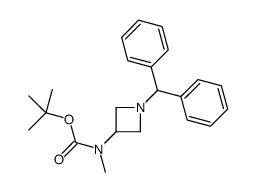 1-二苯甲基氮杂啶-3-基(甲基)氨基甲酸叔丁酯结构式