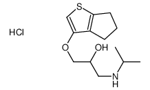 1-(propan-2-ylamino)-3-(8-thiabicyclo[3.3.0]octa-6,9-dien-6-yloxy)prop an-2-ol hydrochloride结构式