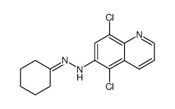 cyclohexanone-(5,8-dichloro-[6]quinolylhydrazone) Structure