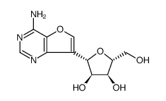 D-Ribitol, 1-C-(4-aminofuro[3,2-d]pyrimidin-7-yl)-1,4-anhydro-, (1S)结构式