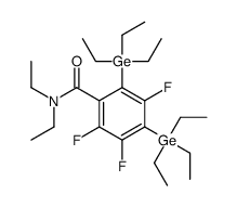 N,N-diethyl-2,3,5-trifluoro-4,6-bis(triethylgermyl)benzamide结构式