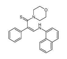 1-morpholin-4-yl-3-(naphthalen-1-ylamino)-2-phenylprop-2-ene-1-thione结构式
