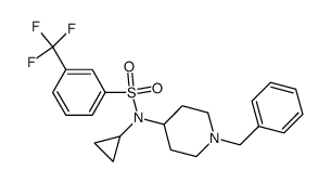 N-(1-benzylpiperidin-4-yl)-N-cyclopropyl-3-trifluoromethyl-benzenesulfonamide Structure