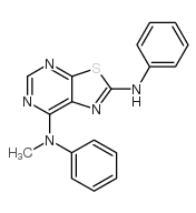 N7-甲基-n2,n7-二苯基噻唑并[5,4-d]嘧啶-2,7-二胺结构式