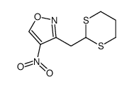 3-(1,3-dithian-2-ylmethyl)-4-nitro-1,2-oxazole Structure