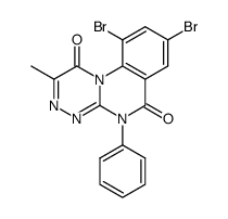 5,7-Dibromo-3-methyl-10-phenyl-10H-1,2,4a,10-tetraaza-phenanthrene-4,9-dione Structure