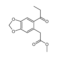 methyl 2-(6-propanoyl-1,3-benzodioxol-5-yl)acetate Structure