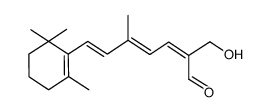 (2Z,4E,6E)-2-Hydroxymethyl-5-methyl-7-(2,6,6-trimethyl-cyclohex-1-enyl)-hepta-2,4,6-trienal Structure