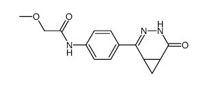 2-[p-(methoxyacetylamino)-phenyl]-3,4-diazabicyclo[4.1.0]hept-2-en-5-one结构式