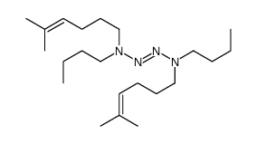 N-butyl-N-[[butyl(5-methylhex-4-enyl)amino]diazenyl]-5-methylhex-4-en-1-amine Structure