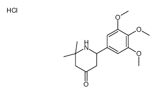 2,2-dimethyl-6-(3,4,5-trimethoxyphenyl)piperidin-4-one,hydrochloride Structure