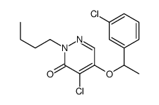 2-butyl-4-chloro-5-[1-(3-chlorophenyl)ethoxy]pyridazin-3-one结构式